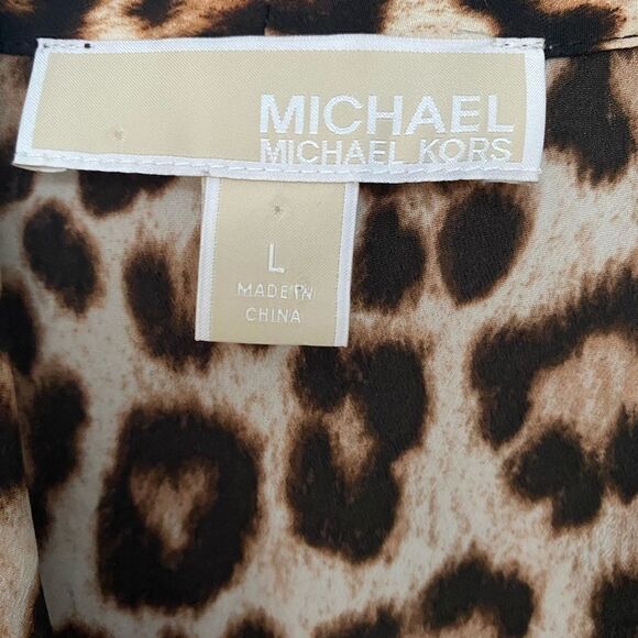 Michael Michael Kors SZ L leopard blouse - Picture 5 of 6